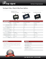 Download the Top Signal 3-Way Splitter 50 Ohm N-Female TS413001 spec sheet (PDF)