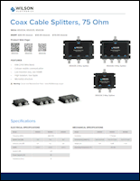 Download the Wilson Electronics 75-Ohm Splitters 850034/850035/850036 spec sheet (PDF)