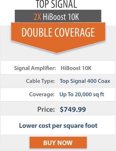 Top Signal 2X HighBoost 10K double coverage comparison chart 2x