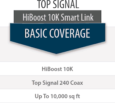 Top Signal 2X HighBoost 10K Smart Link double coverage comparison chart 1x