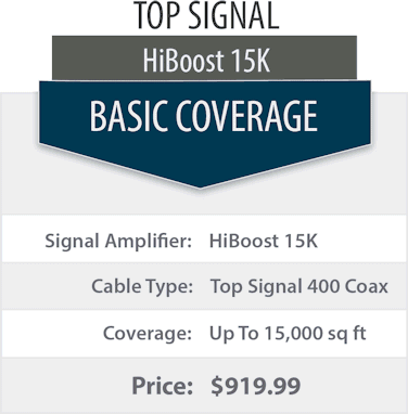 Top Signal 2X HighBoost 15K double coverage comparison chart 1x