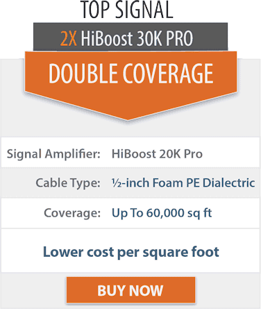 Top Signal 2X HighBoost 30K Pro double coverage comparison chart 2x