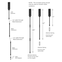 Wilson Electronics 4G OTR Antenna Truck Edition 304415 mast options