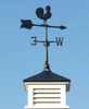 Shed cupola with rooster weather van
