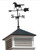 Shed cupola with horse weather vane