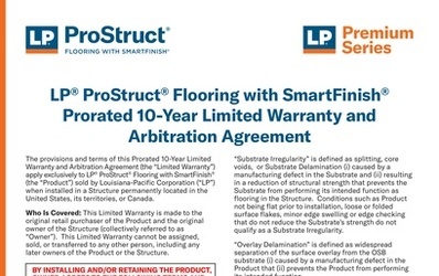 LP ProStruct Warranty Preview