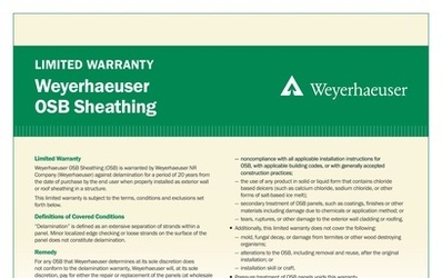 Weyehaueser Warranty Preview