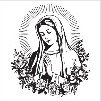 Our Lady of the Roses - Vinyl Sticker