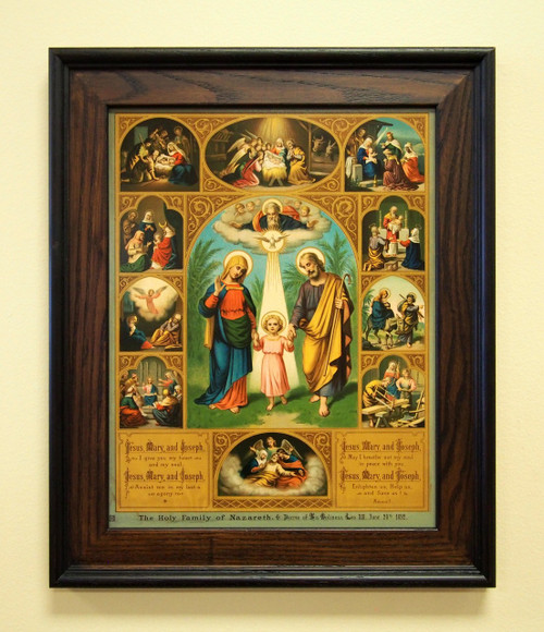 The Holy Family of Nazareth Sacred Print 11" x 14" or 16" x 20" The Holy Family. Saint Joseph. A happy death.