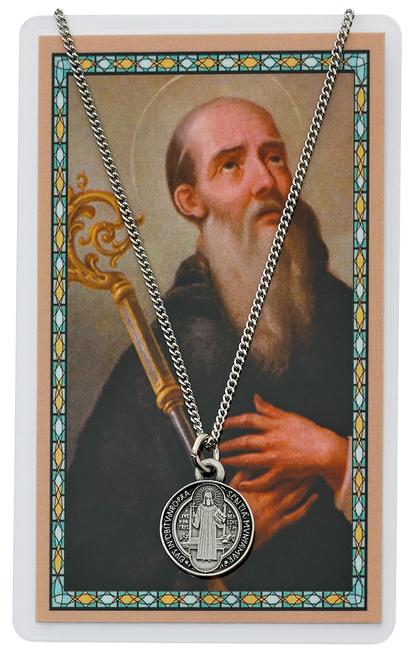 St. Benedict Necklace - Black Enamel