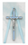 Baby Boy Silver Oxidized Blue Enamel Crib Crucifix