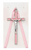 SILVER OXIDIZED PINK ENAMEL CRIB CRUCIFIX. COMES WITH PINK RIBBON AND CARD.