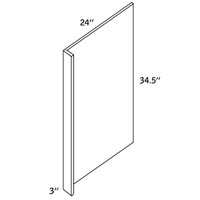 DISHWASHER FLAT PANEL 24"Wx34-1/2"H PLYWOOD, 3"W WOOD—DWR3-9000