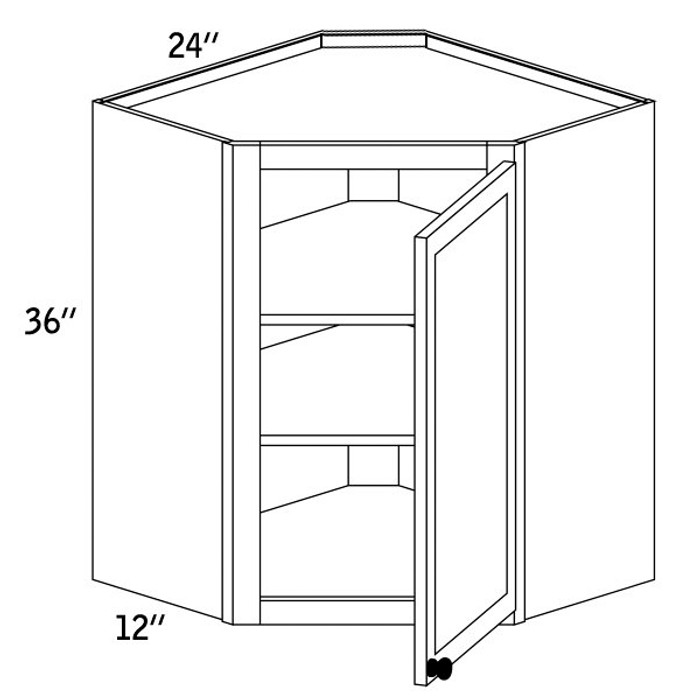 WDC2436G - Wall Diagonal Cabinet Glass Door - CC9000