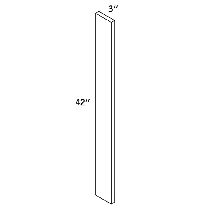 Wall FILLER 3"Wx42"H WOOD—WF3x42-9000