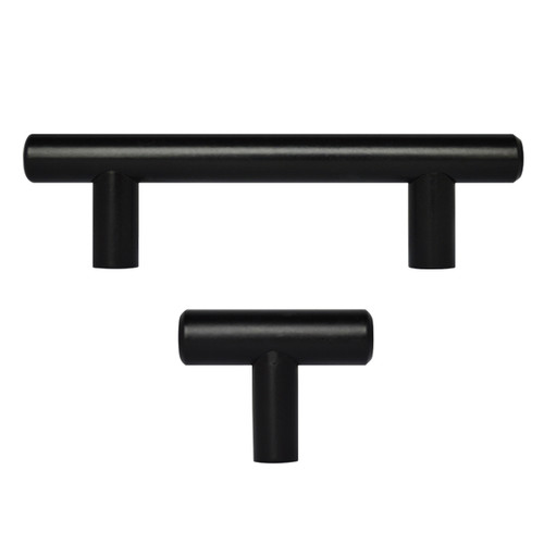 2" 18" Matte Black Kitchen T Bar Pulls Handles Knobs Hardware Galaxy