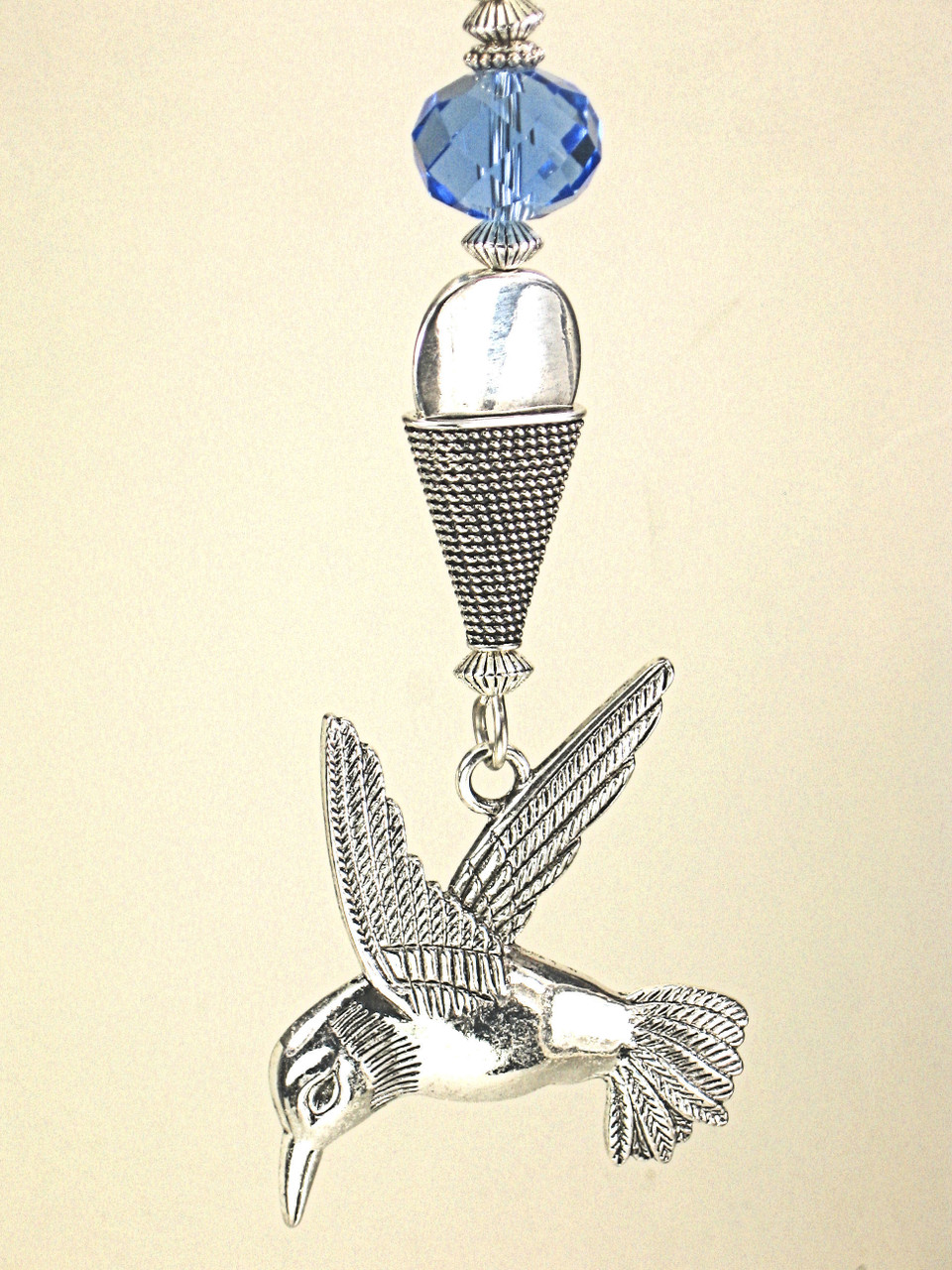 Silver Hummingbird Fan Pull Hummingbird fan pull