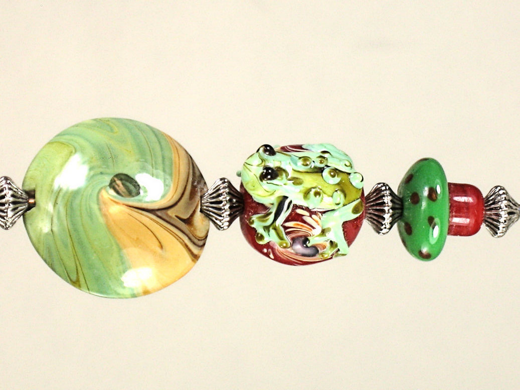 Green Frog Fan Pull | Toadstool Ceiling Fan Pull