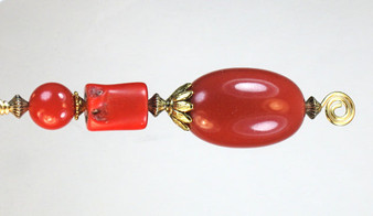 Deep Red Coral Ceiling Fan Pull Chain