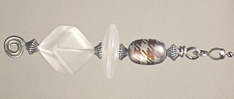 Frosted Clear Preppy Plaid Ceiling Fan Pull