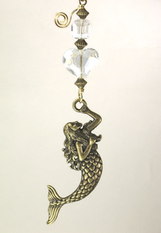 Mermaid Clear Faceted Glass Ceiling Fan Pull