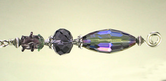 Purple Rose Faceted Glass Ceiling Fan Pull