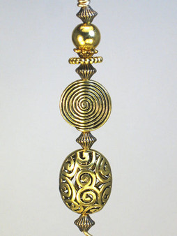 Brass swirls spirals ceiling fan pull chain