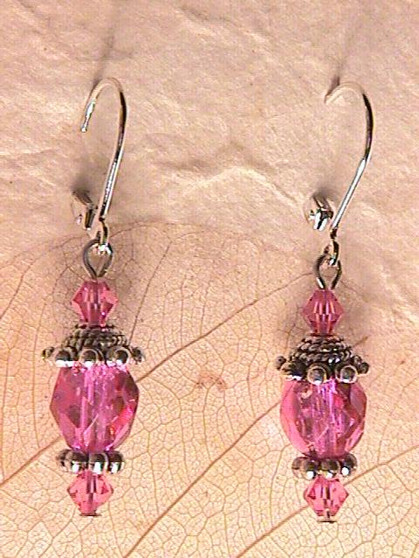 Metallic Pink Earrings