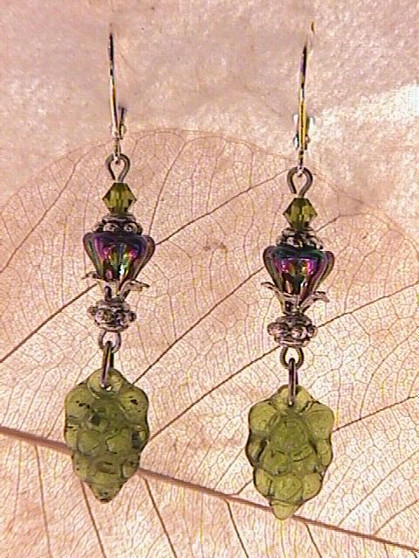 Green Grape Earrings