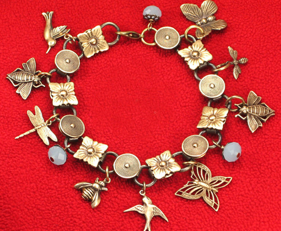 Za Za Zou Birds & Bees & Bugs: Insects Charm Bracelet