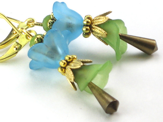 Spring Beauty Heirloom Flower Earrings