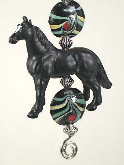 Black Beauty Horse Ceiling Fan Pull Chain