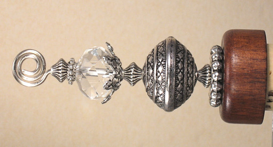 Silver and Crystal Glass Wine Bottle Stopper