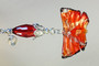 Large Red Glass Butterfly Ceiling Fan Pull