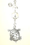 Silver Turtle Clear Glass Ceiling Fan Pull