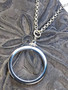 Gunmetal Hematite O Ring Pendant Necklace