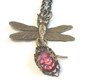 The Dragonfly and the Pink Gem Necklace