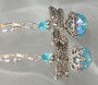 Turquoise and silver dragonfly earrings