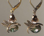 Mottled Green and Bronze Dragonfly Earrings