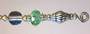 An Icy Green & Silver Modern View Ceiling Fan Pull Chain