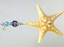 Natural Starfish and Turquoise Glass Fan Pull