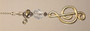 A Crystal Clear Big Note--Musical Treble Clef Ceiling Fan Pull