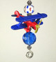 Blue Bi-Wing Airplane Ceiling Fan Pull