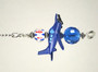 Flying Machines--Blue Airplane Kids Fan Pull Chain