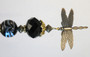 Black Sky Dragonfly in Brass Ceiling Fan Pull