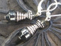 Conical Hematite Gunmetal Earrings