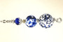 Delft-style Blue and White Porcelain Glass Ceiling Fan Pull