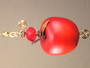 Red apple teacher's gift ceiling fan pull 