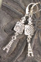 Eiffel Tower Silvery Earrings Tres Chic Paris