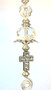 Rhinestone Christian cross charm rear view car mirror ornament